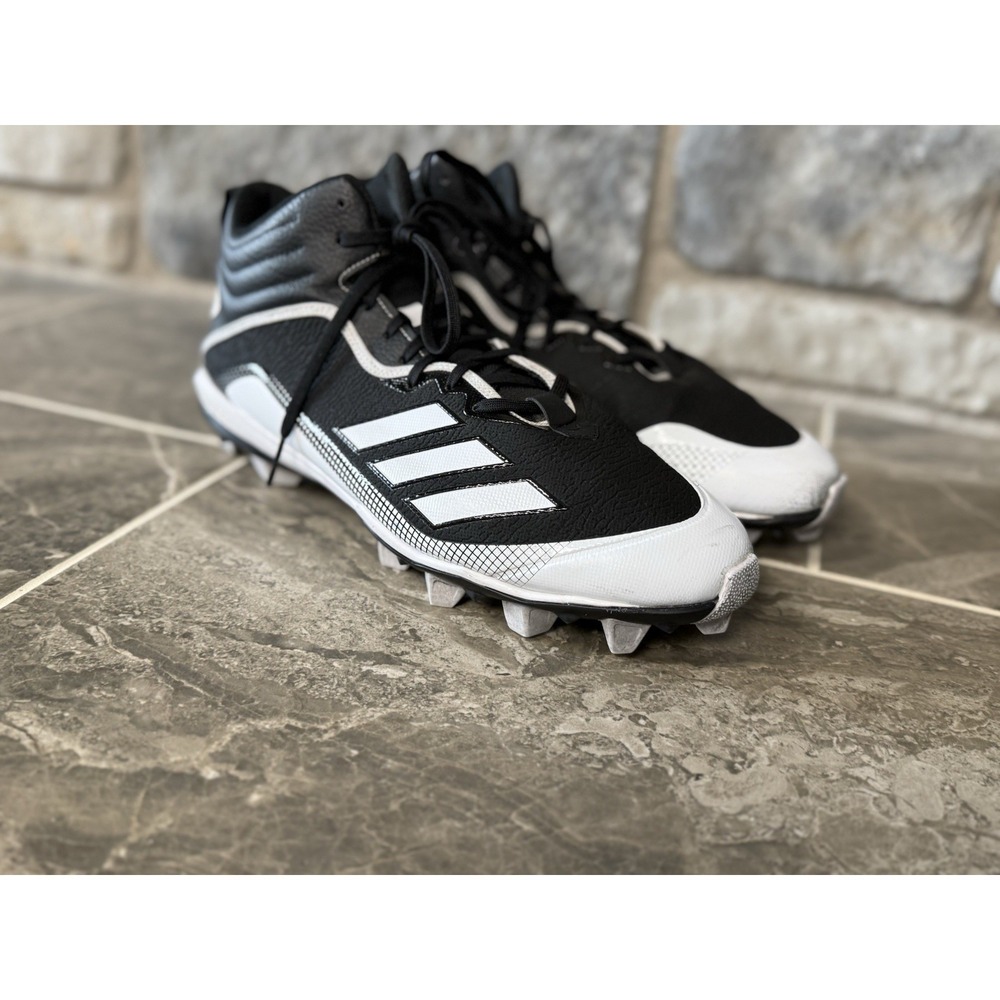Adidas Icon 6 Bounce Black-White Men's Footwear Baseball Cleats FX2468 Size 13